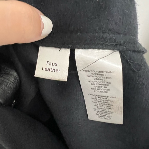 House Of Harlow 1960 Black Faux Leather Button Up Dress Size XS - Picture 2 of 5